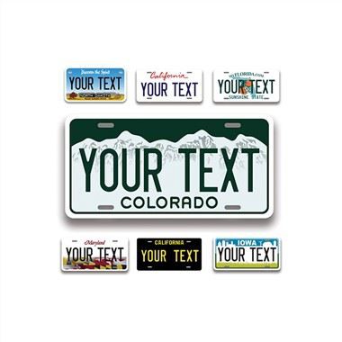 Aluminium kentekenplaat met aangepaste tekst