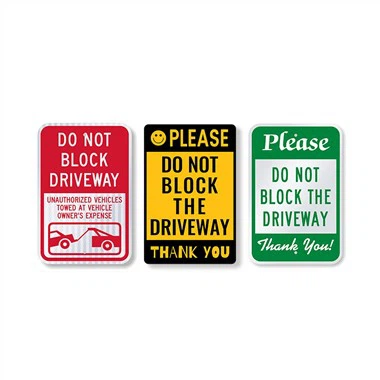 Blokkeer de straatnaambord van de oprit niet