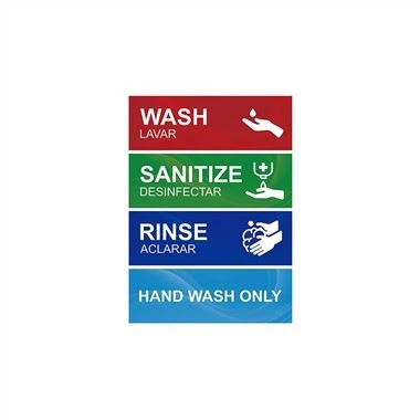 Wassen Spoelen Sanitize Wastafeletiketten